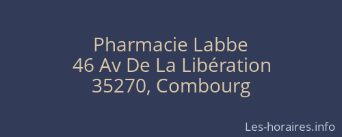Pharmacie Labbe