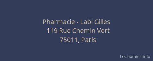 Pharmacie - Labi Gilles