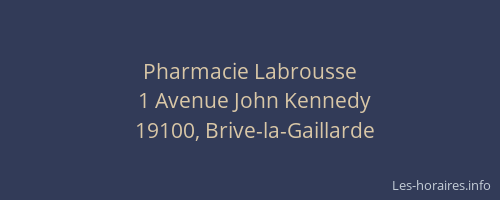 Pharmacie Labrousse