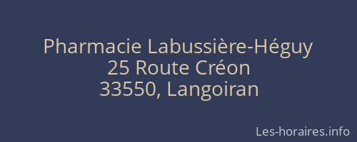 Pharmacie Labussière-Héguy