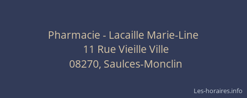 Pharmacie - Lacaille Marie-Line