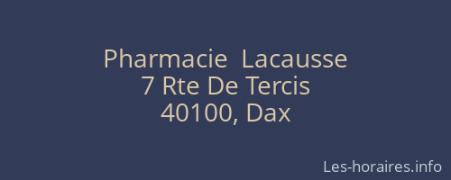 Pharmacie  Lacausse