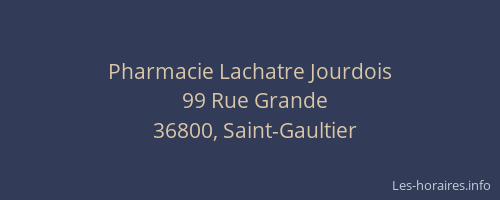 Pharmacie Lachatre Jourdois
