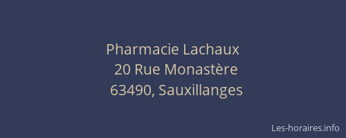 Pharmacie Lachaux