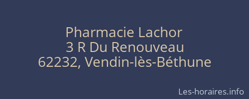 Pharmacie Lachor
