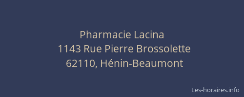 Pharmacie Lacina