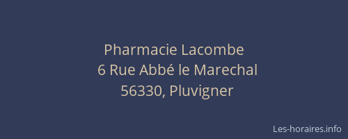 Pharmacie Lacombe