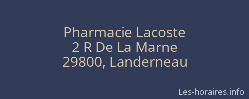 Pharmacie Lacoste