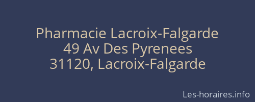 Pharmacie Lacroix-Falgarde