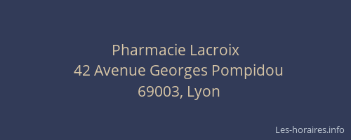 Pharmacie Lacroix