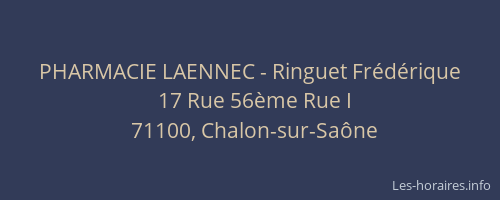 PHARMACIE LAENNEC - Ringuet Frédérique