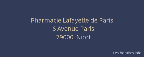 Pharmacie Lafayette de Paris