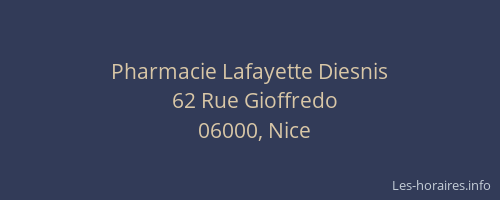 Pharmacie Lafayette Diesnis