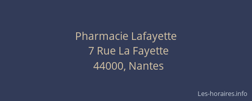 Pharmacie Lafayette