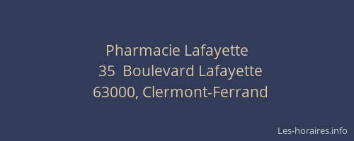 Pharmacie Lafayette