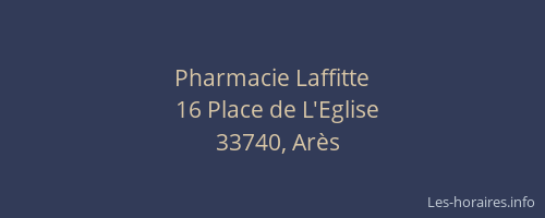 Pharmacie Laffitte
