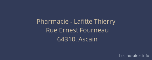 Pharmacie - Lafitte Thierry