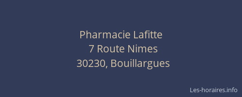 Pharmacie Lafitte