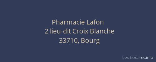 Pharmacie Lafon