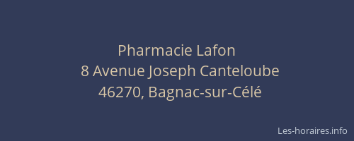 Pharmacie Lafon