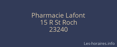 Pharmacie Lafont