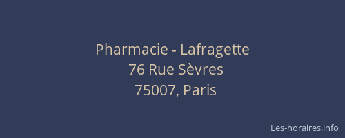 Pharmacie - Lafragette