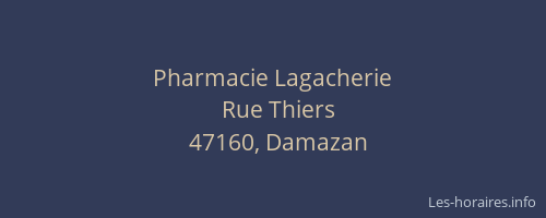 Pharmacie Lagacherie