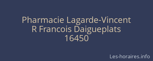 Pharmacie Lagarde-Vincent