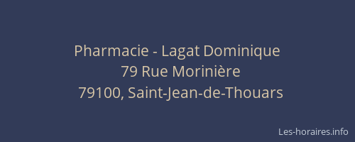 Pharmacie - Lagat Dominique