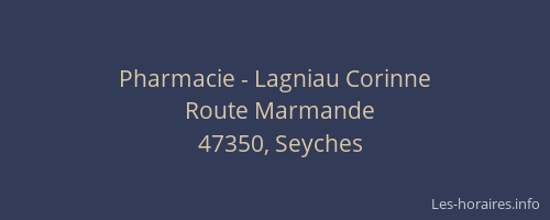 Pharmacie - Lagniau Corinne