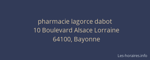 pharmacie lagorce dabot