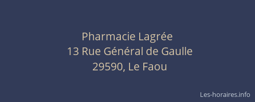 Pharmacie Lagrée