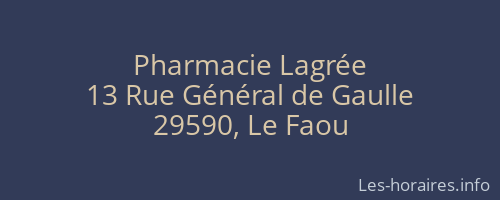 Pharmacie Lagrée