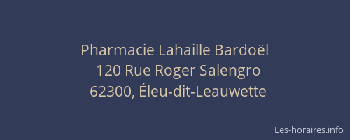 Pharmacie Lahaille Bardoël