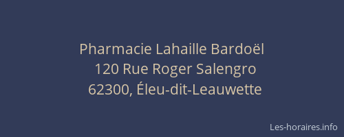 Pharmacie Lahaille Bardo&euml;l