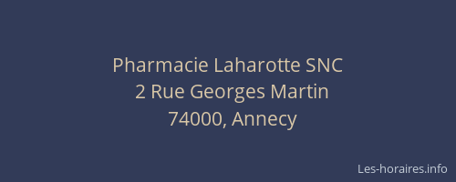 Pharmacie Laharotte SNC