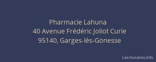 Pharmacie Lahuna