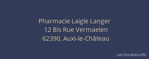 Pharmacie Laigle Langer