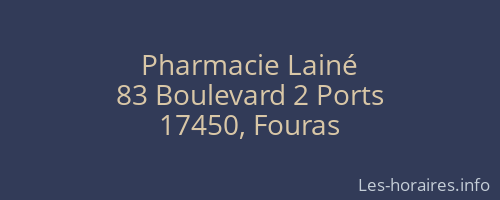 Pharmacie Lainé