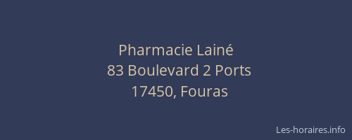 Pharmacie Lainé
