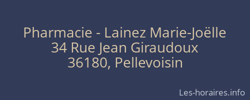 Pharmacie - Lainez Marie-Joëlle