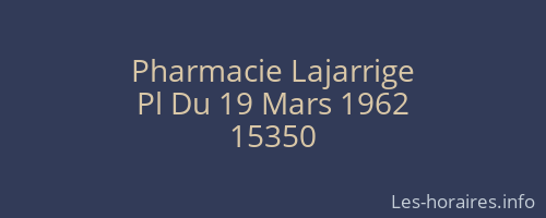 Pharmacie Lajarrige
