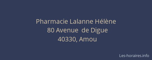 Pharmacie Lalanne Hélène
