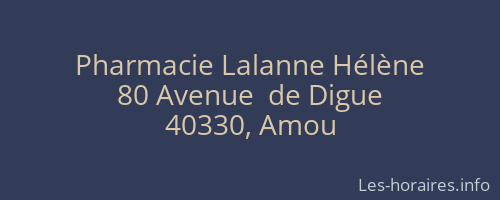 Pharmacie Lalanne Hélène