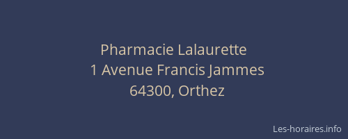 Pharmacie Lalaurette