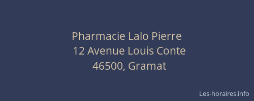 Pharmacie Lalo Pierre