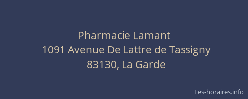 Pharmacie Lamant
