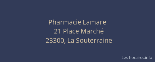 Pharmacie Lamare