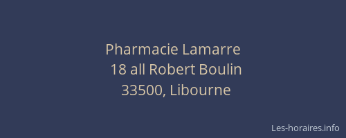 Pharmacie Lamarre