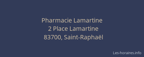 Pharmacie Lamartine